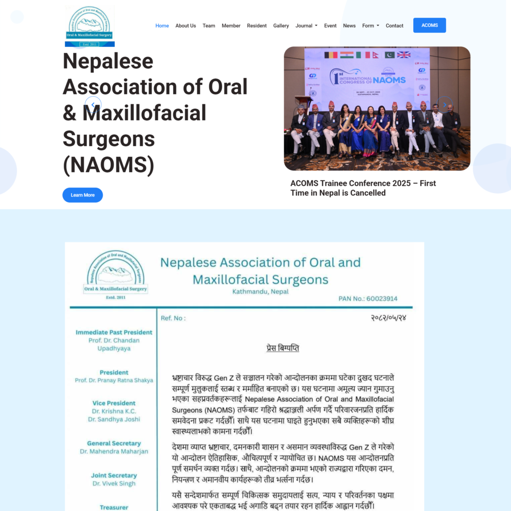 Nepalese Association of Oral and Maxillofacial Surgeons